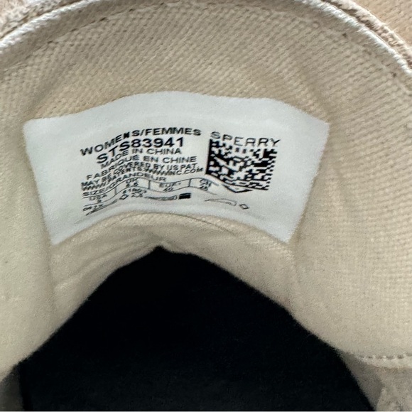 Sperry Women's Saltwater 2-Eye Duck Boots - Ivory/Sage Size 9, Galoshes, Lace Up - Picture 5 of 12